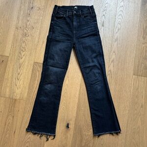 Mother Denim - The Hustler Ankle Fray High Rise - Size 25 - EUC - Black Wash